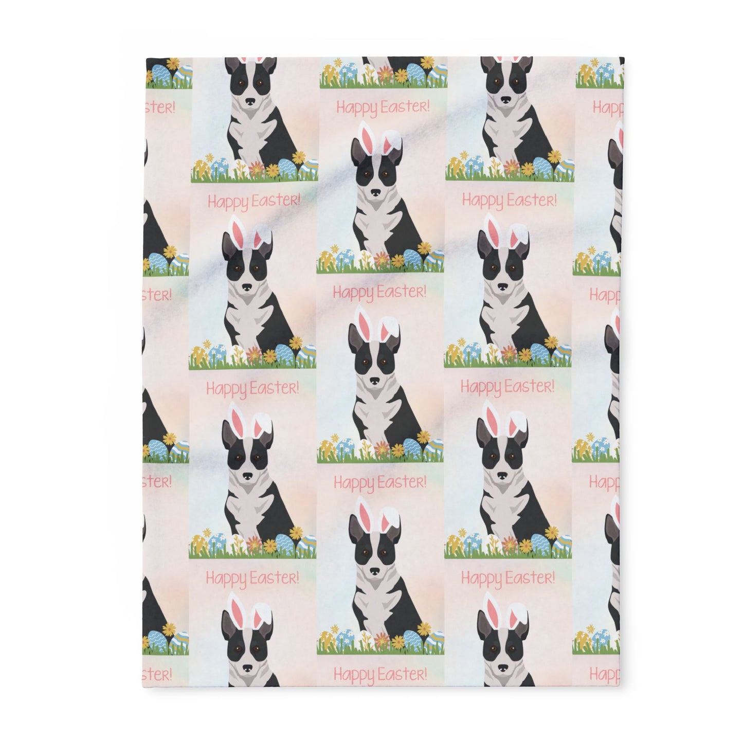 Cannan Dog Happy Easter Arctic Fleece Blanket - Cozy Decor for Spring Celebrations