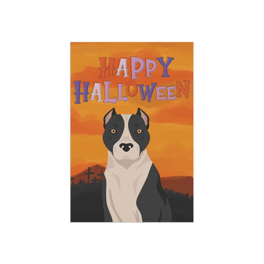 American Staffordshire Terrier Dog Halloween Garden Flag