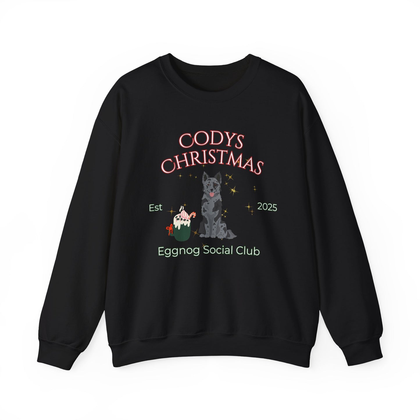 Mudi Dog Christmas Social Club Unisex Heavy Blend Crewneck Sweatshirt Custom Name