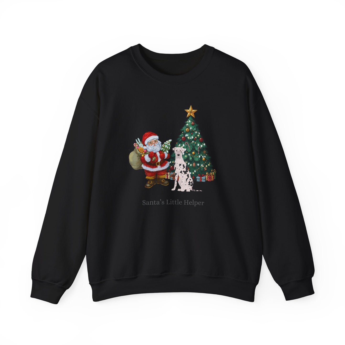 Great Dane Dog Santa's Little Helper Unisex Heavy Blend Crewneck Sweatshirt