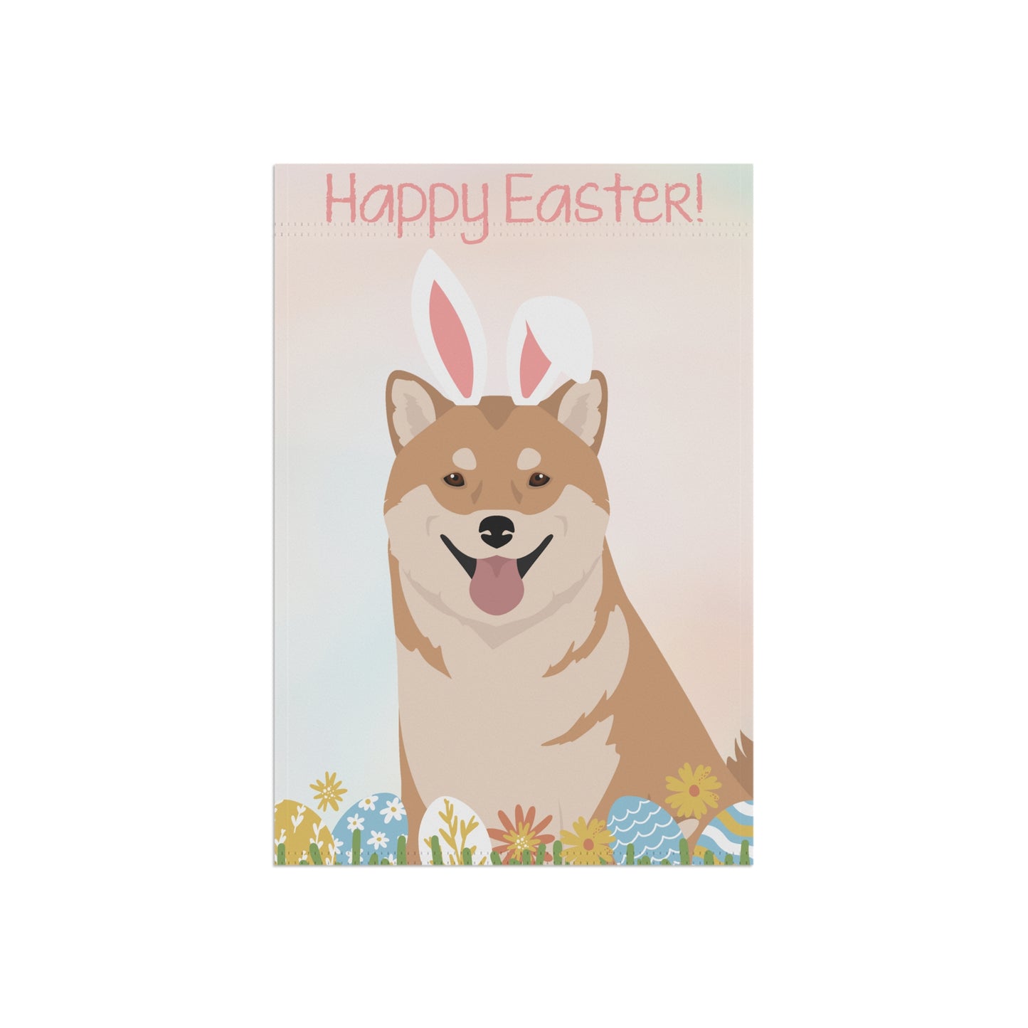 Shiba Inu Dog Happy Easter Garden Flag