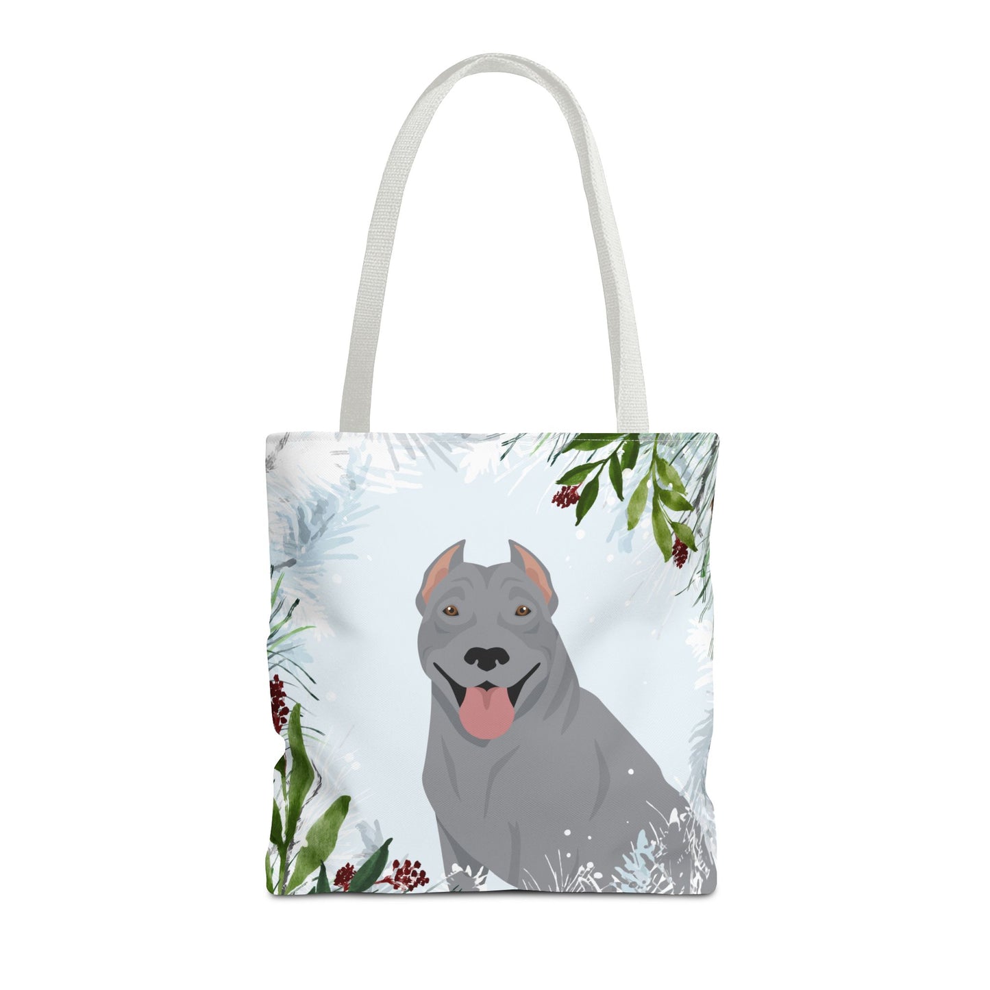 Pit Bull Dog Christmas Holiday Tote Bag 16x16
