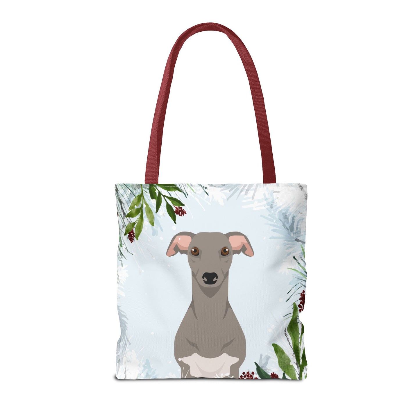 Whippet Dog Christmas Holiday Tote Bag 16x16