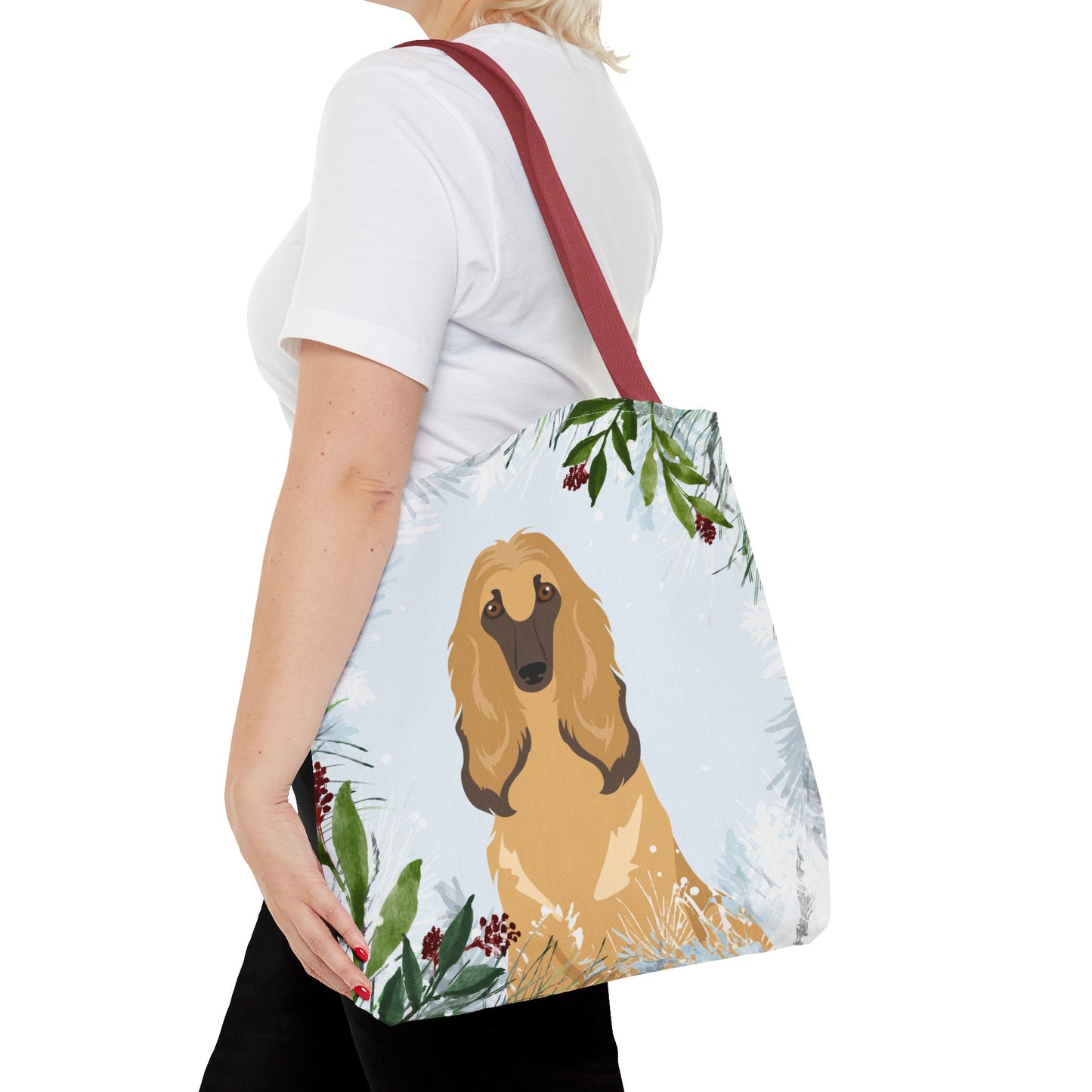 Afghan Hound Dog Christmas Holiday Tote Bag 16x16