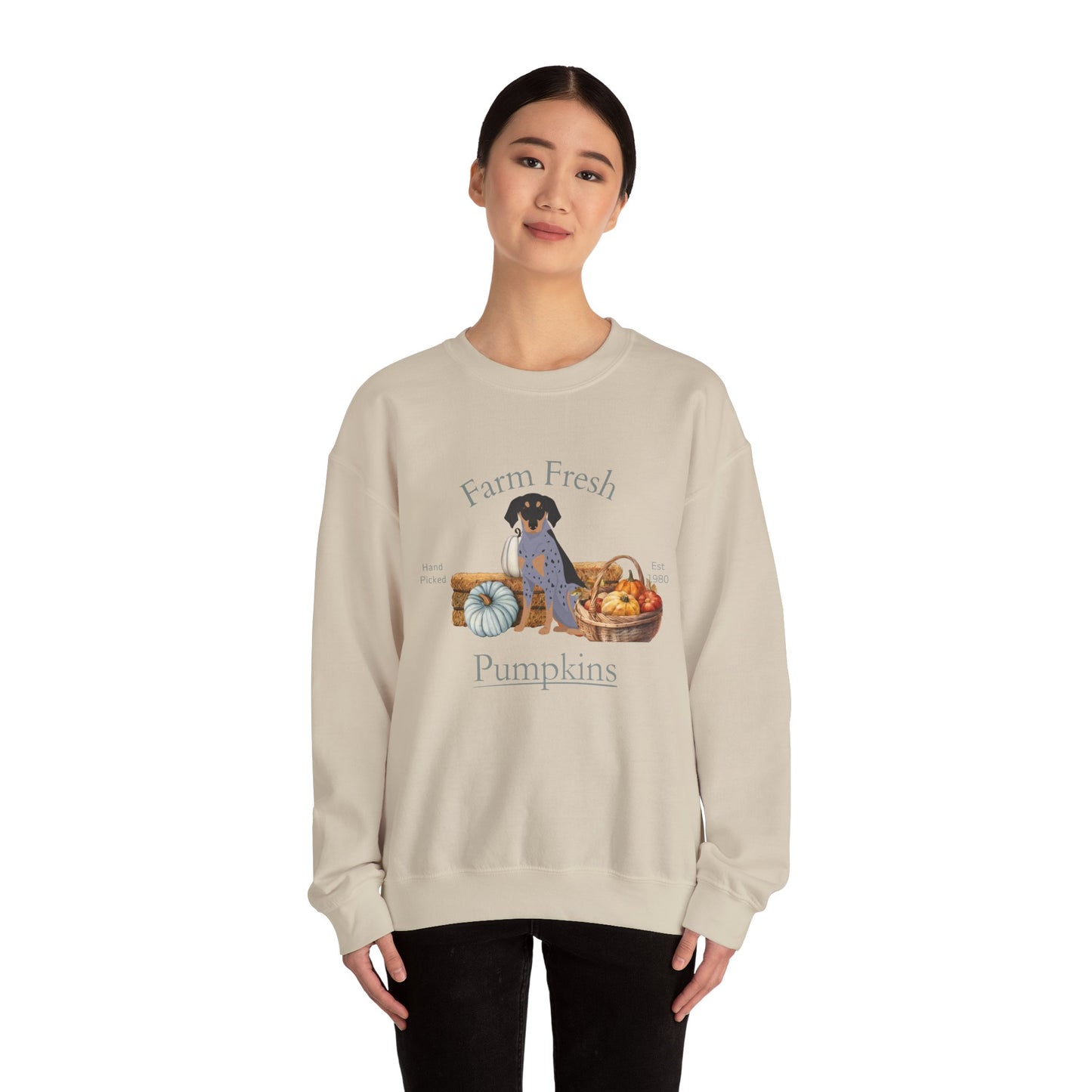 Bluetick Coonhound Dog Fall Farm Fresh Unisex Heavy Blend Crewneck Sweatshirt