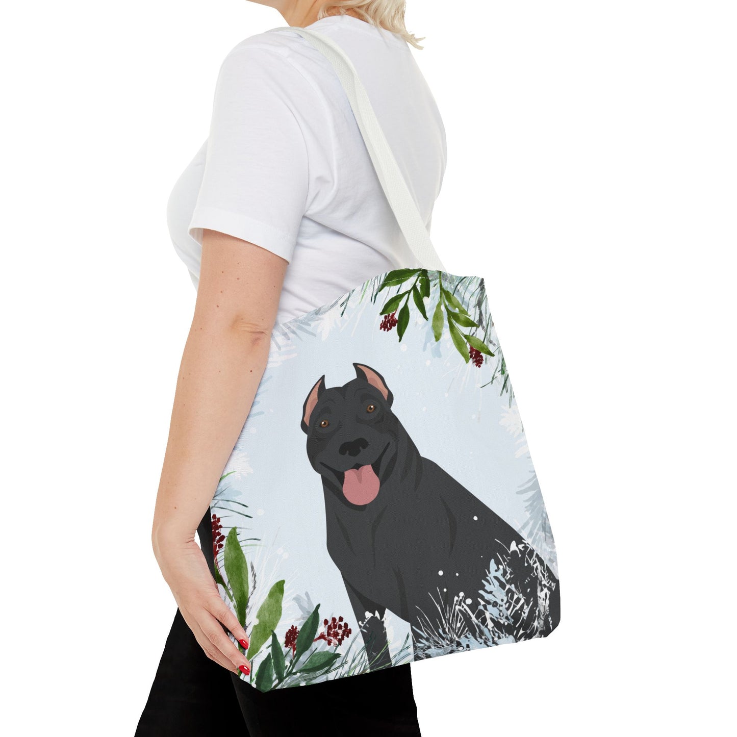 Pit Bull Dog Christmas Holiday Tote Bag 16x16