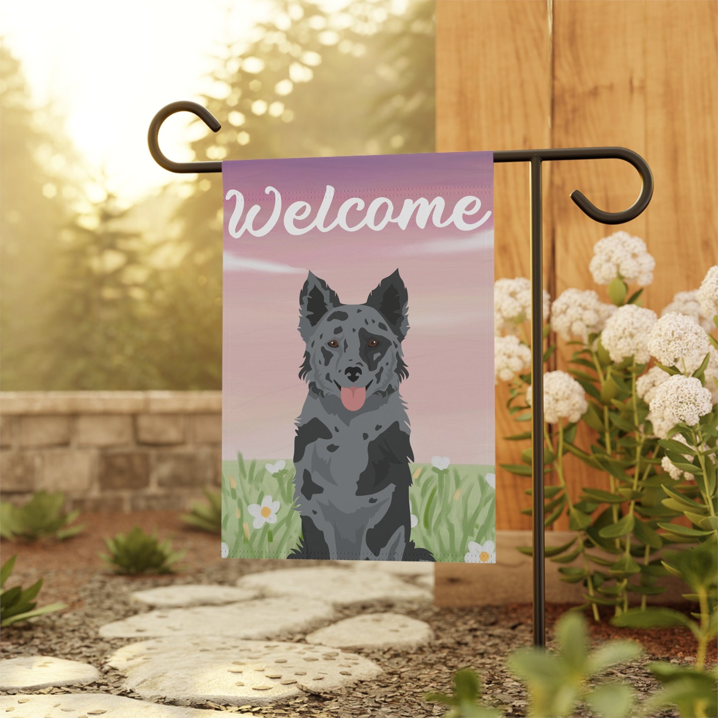 Mudi Dog Welcome Garden Flag