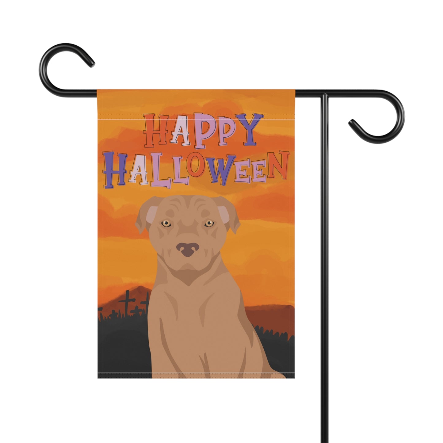 American Staffordshire Terrier Dog Halloween Garden Flag