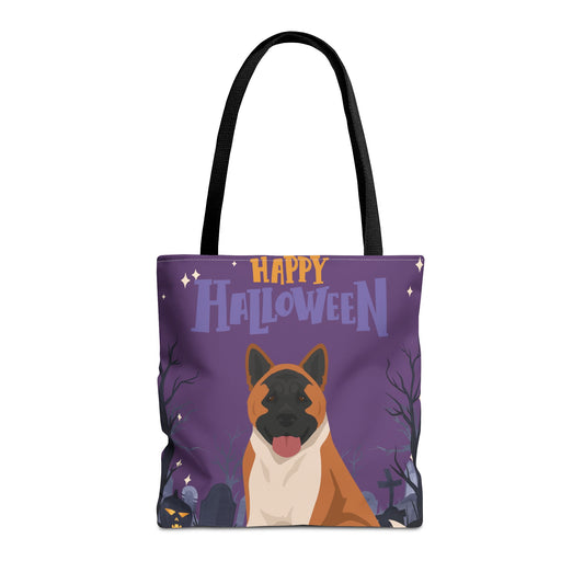 American Akita Dog Happy Halloween Tote Bag 16x16