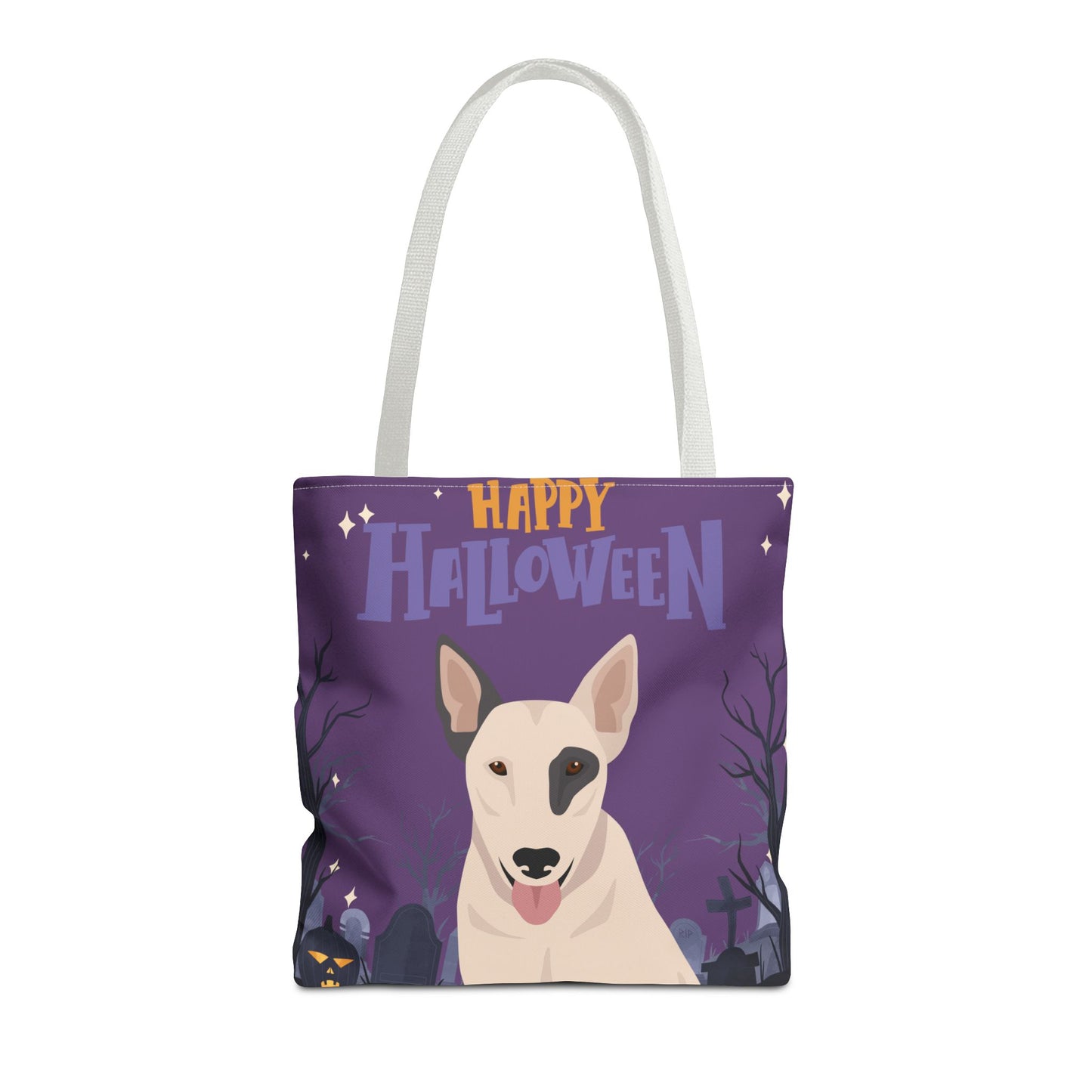 Bull Terrier Dog Happy Halloween Tote Bag 16x16