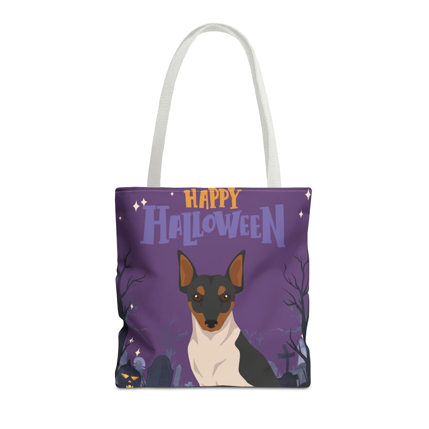 Brazilian Terrier Dog Happy Halloween Tote Bag 16x16