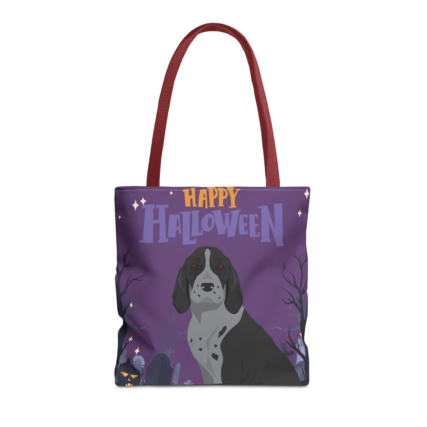 American English Coonhound Dog Happy Halloween Tote Bag 16x16
