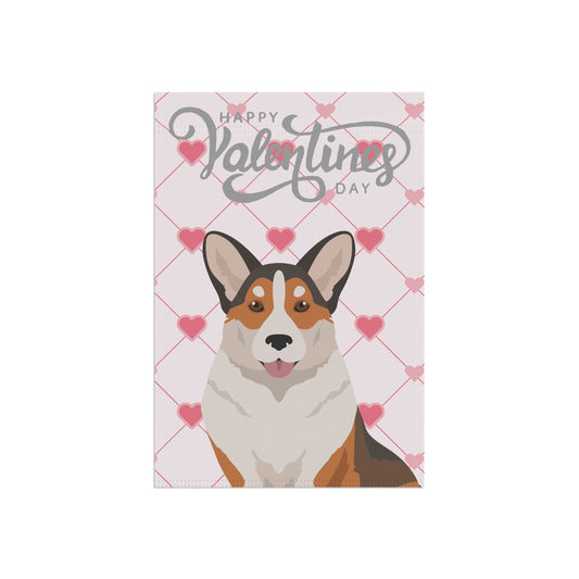 Cardigan Welsh Corgi Dog Valentines Day Garden Flag