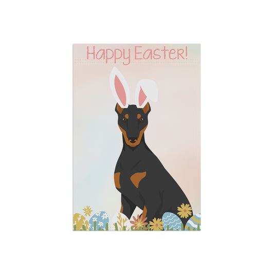 Manchester Terrier Dog Happy Easter Garden Flag