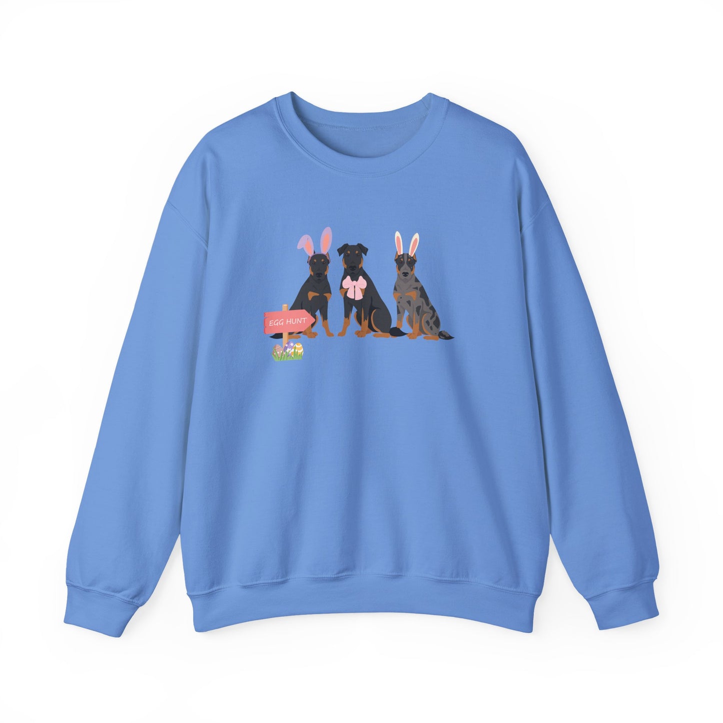 Beauceron Dog Easter Unisex Heavy Blend Crewneck Sweatshirt, Easter, Cute Dog Mom Gift