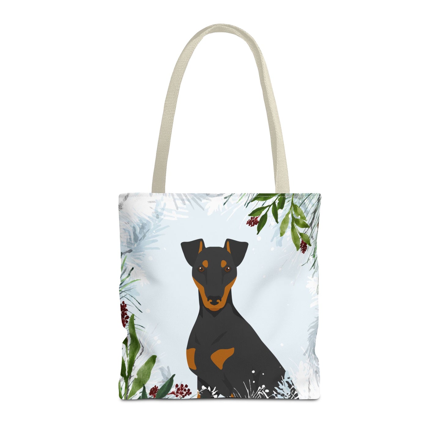 Manchester Terrier Dog Christmas Holiday Tote Bag 16x16