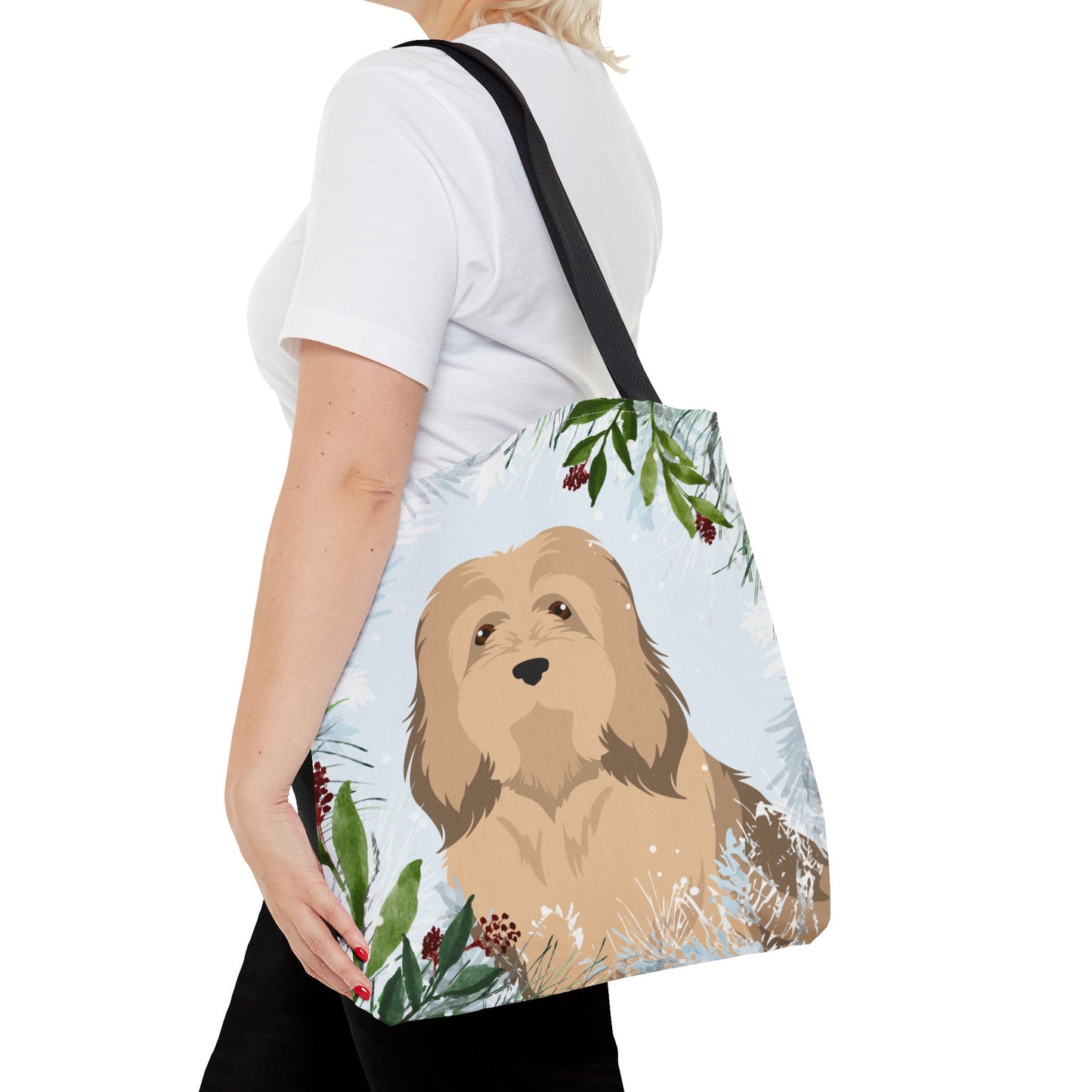 Havanese Dog Christmas Holiday Tote Bag 16x16