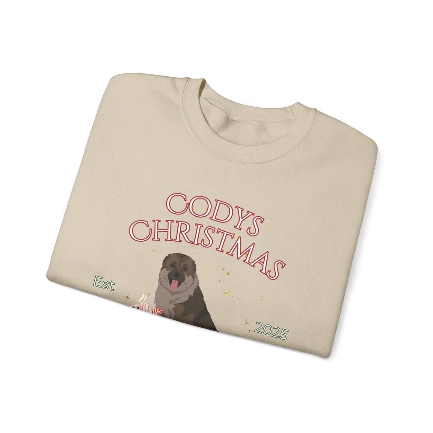 Caucasian Shepherd Dog Christmas Social Club Unisex Heavy Blend Crewneck Sweatshirt Custom Name