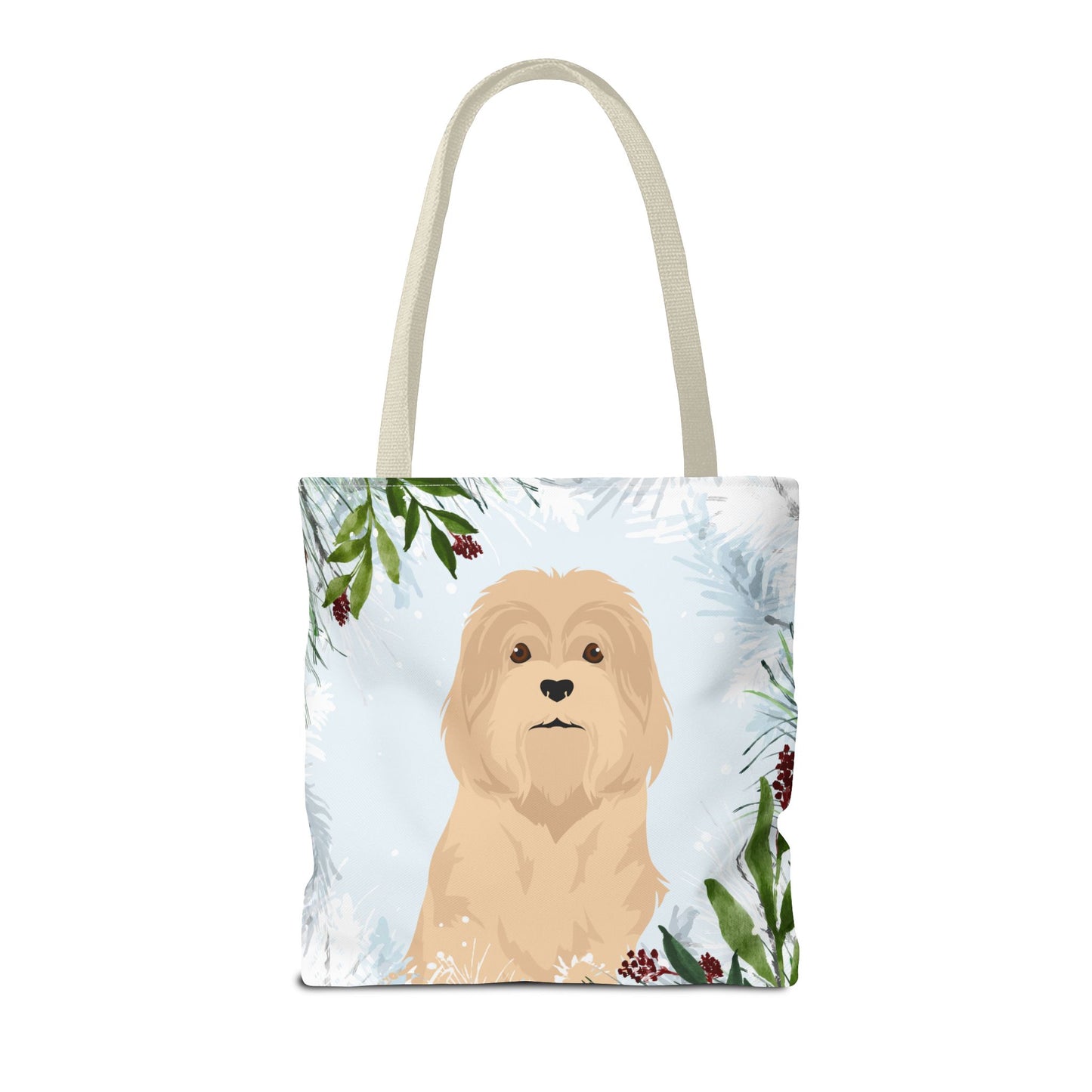 Lowchen Dog Christmas Holiday Tote Bag 16x16