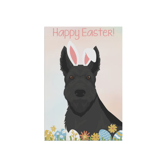 Scottish Terrier Dog Happy Easter Garden Flag