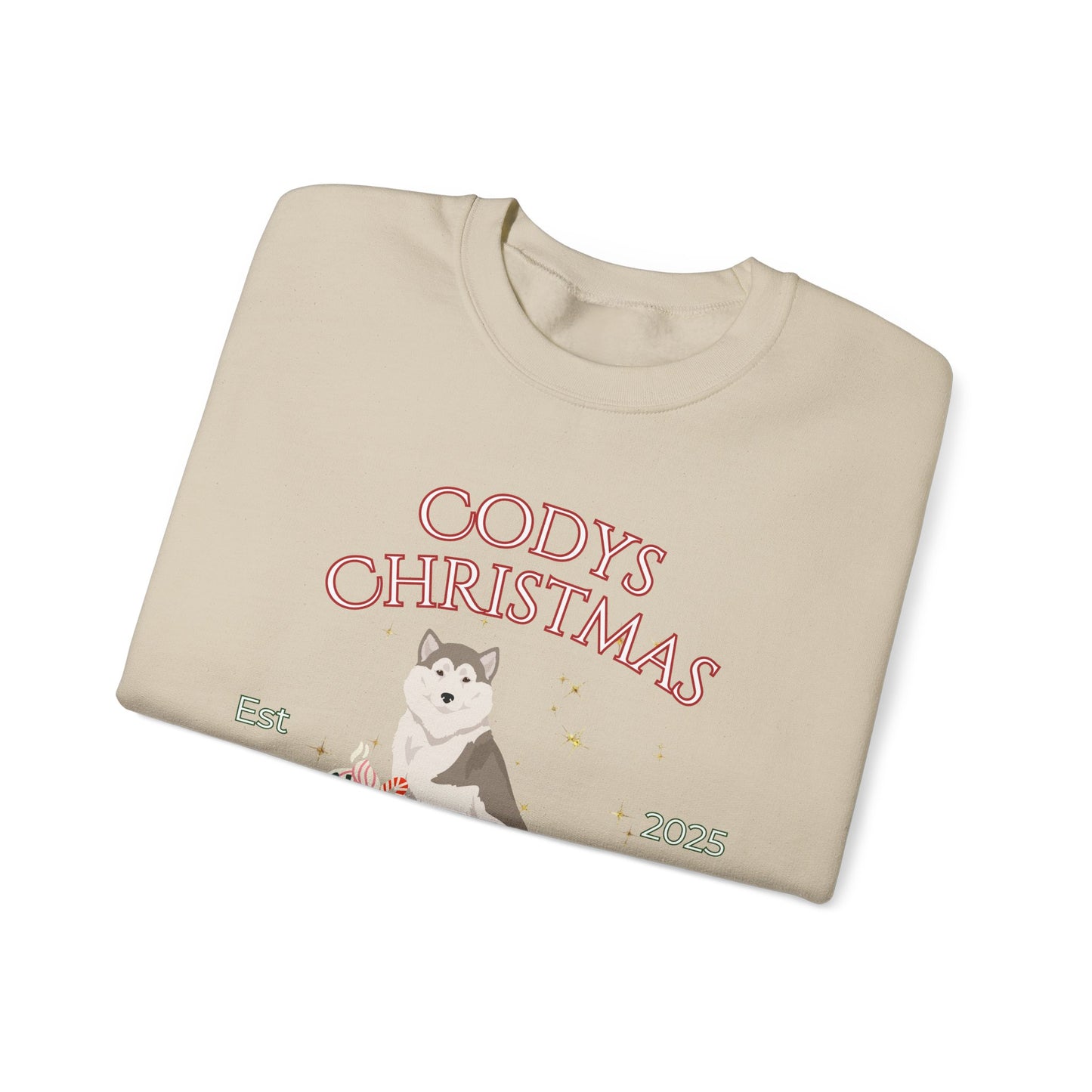 Greenland Dog Dog Christmas Social Club Unisex Heavy Blend Crewneck Sweatshirt Custom Name