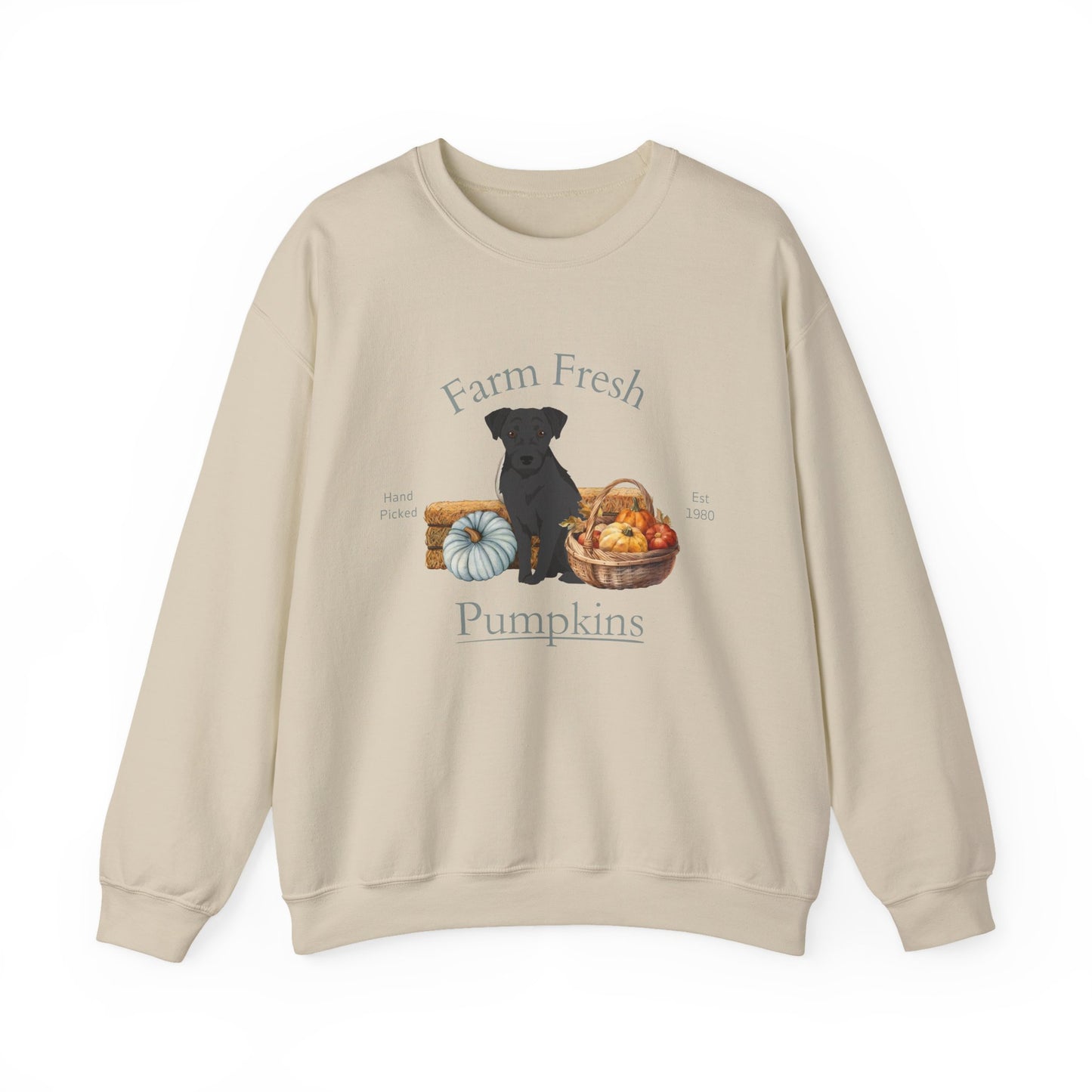 Patterdale Terrier Dog Fall Farm Fresh Unisex Heavy Blend Crewneck Sweatshirt