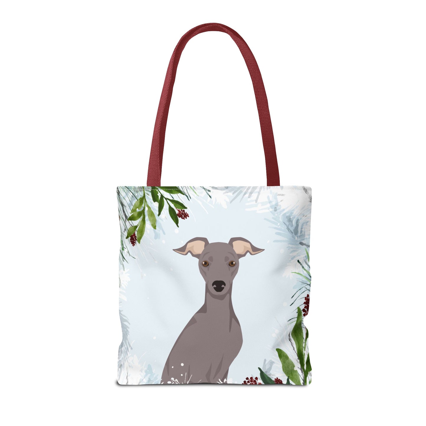 Italian Greyhound Dog Christmas Holiday Tote Bag 16x16