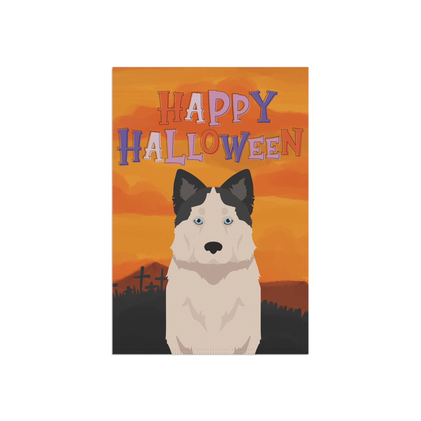 Yakutian Laika Dog Halloween Garden Flag