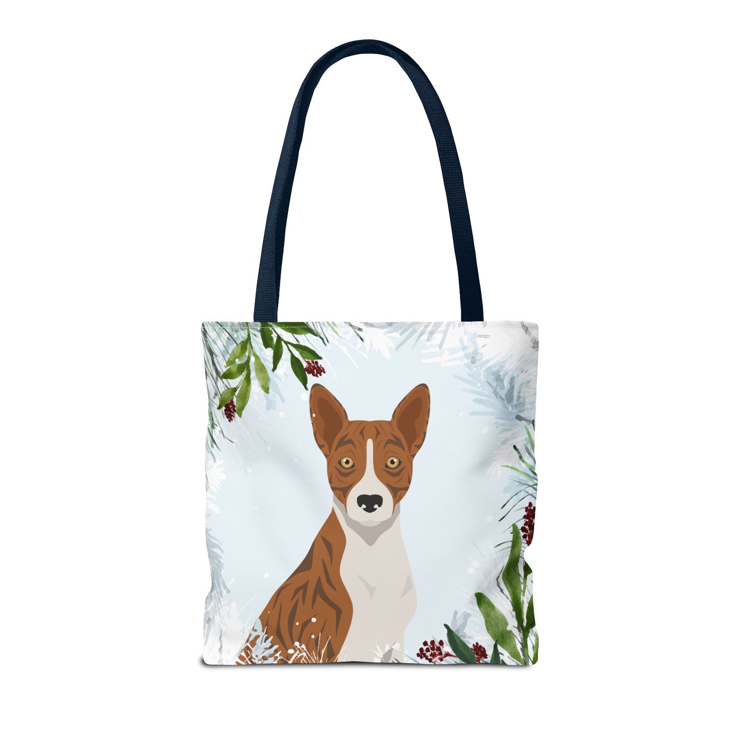 Basenji Dog Christmas Holiday Tote Bag 16x16