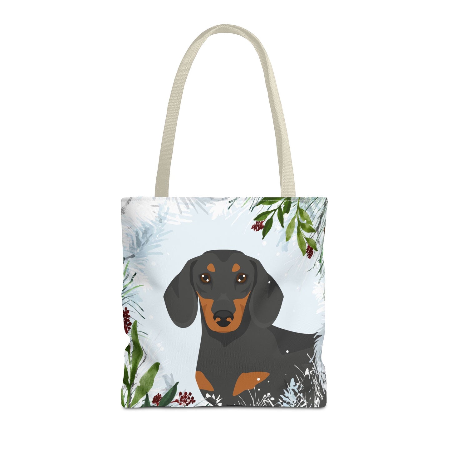 Dachshund Dog Christmas Holiday Tote Bag 16x16