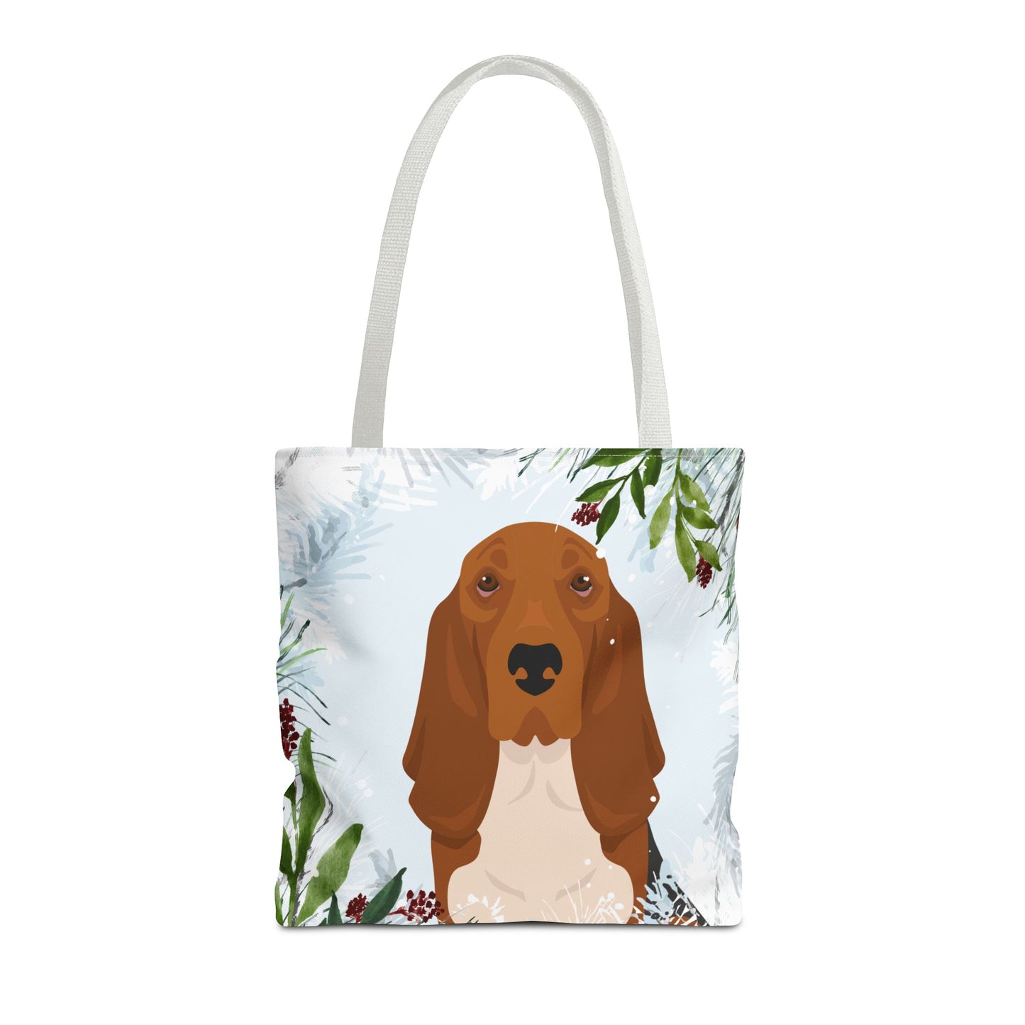 Basset Hound Dog Christmas Holiday Tote Bag 16x16