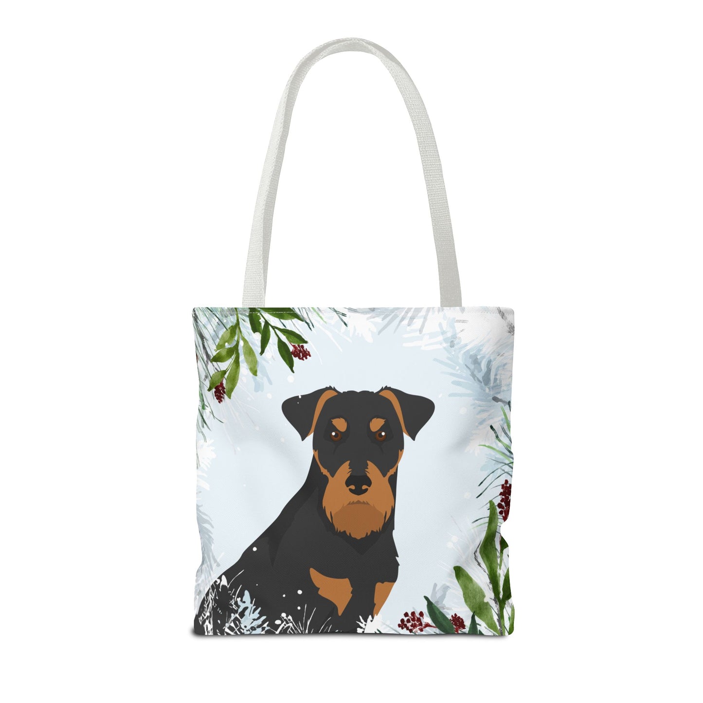 Jagdterrier Dog Christmas Holiday Tote Bag 16x16