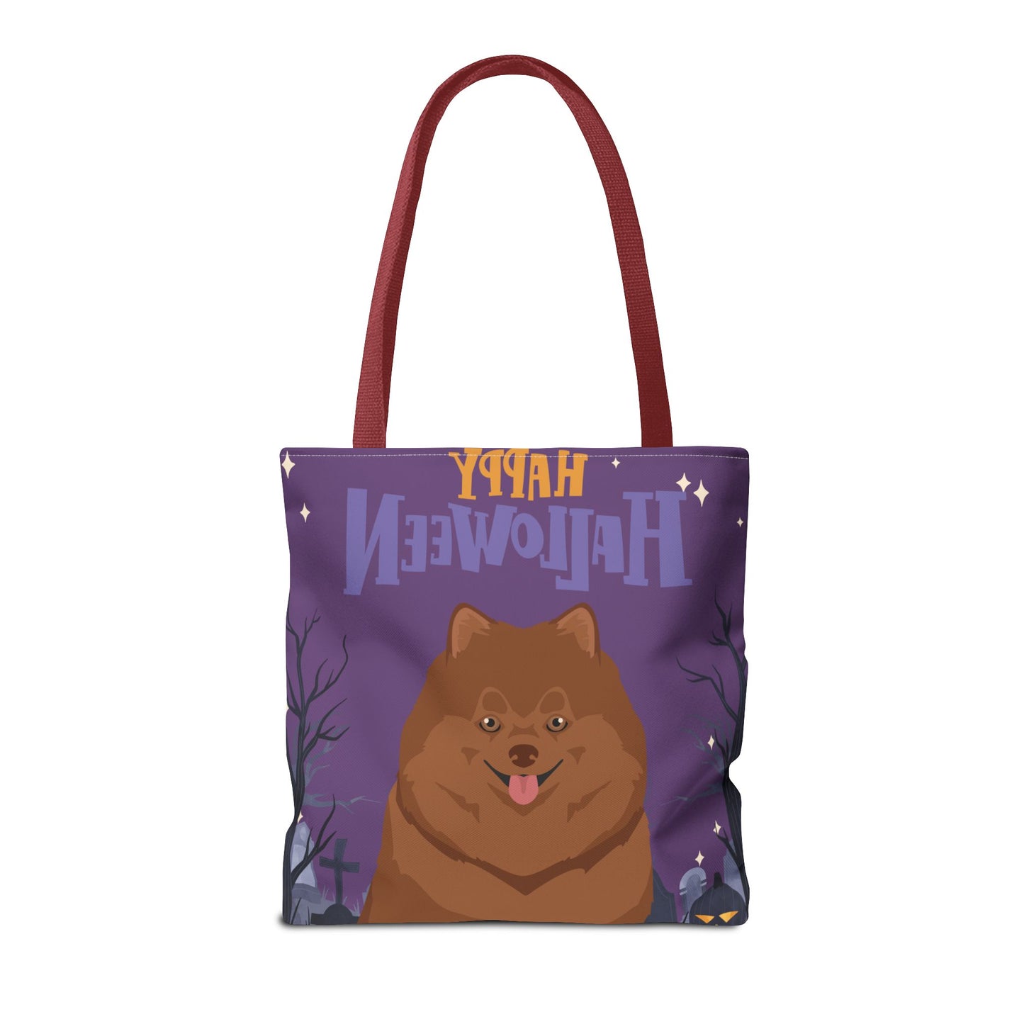 Pomeranian Dog Happy Halloween Tote Bag 16x16