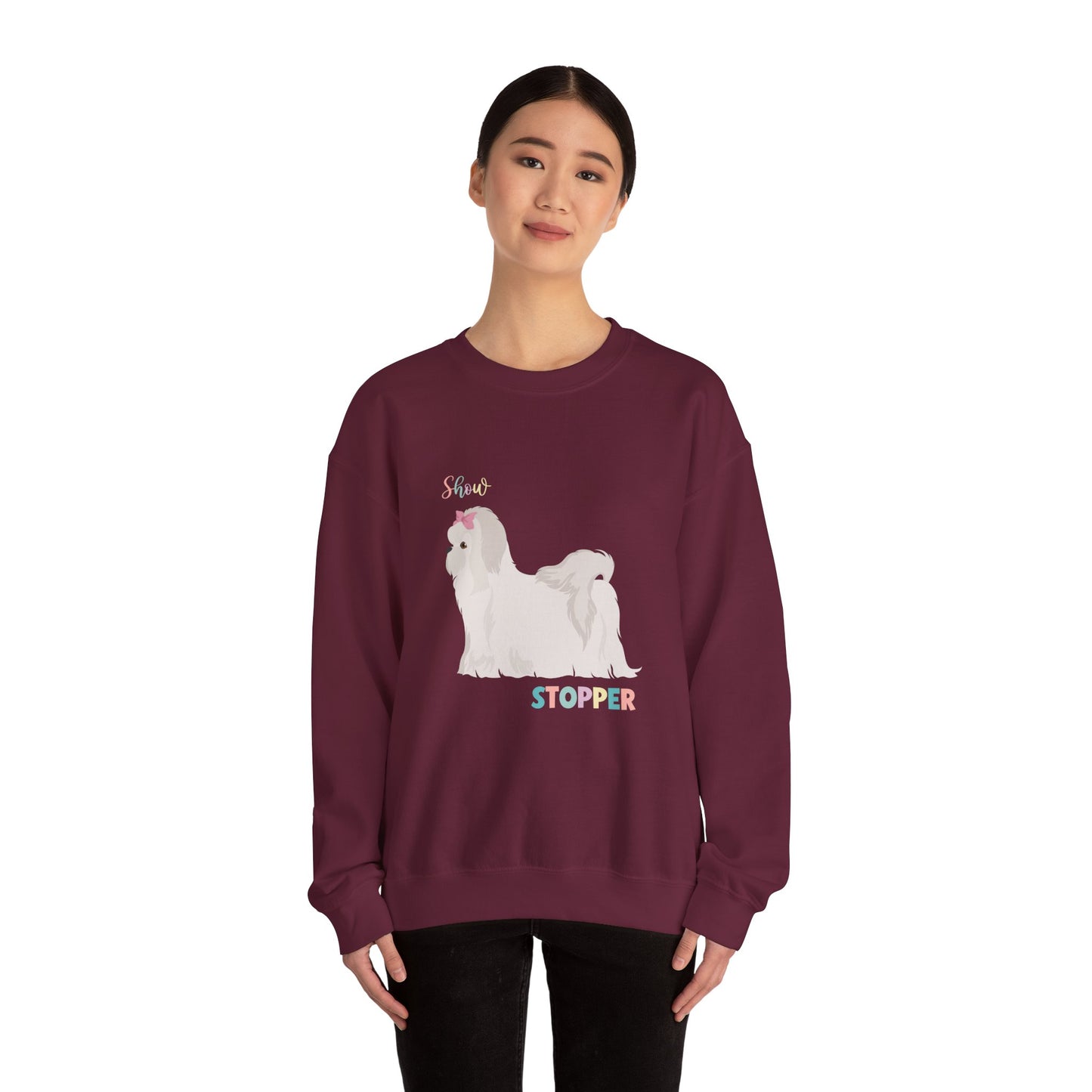 Maltese Dog Dog Unisex Heavy Blend Crewneck Sweatshirt