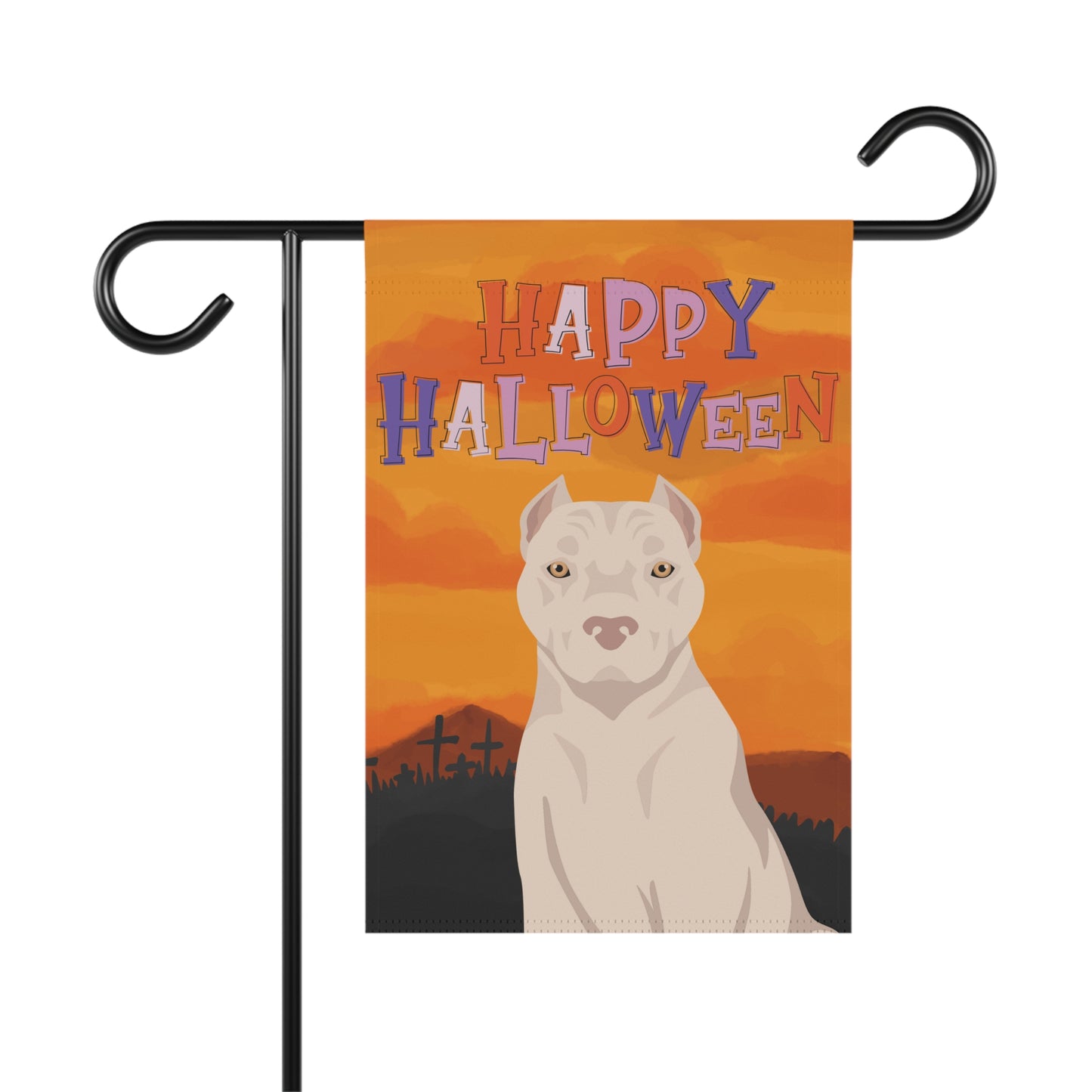 American Staffordshire Terrier Dog Halloween Garden Flag