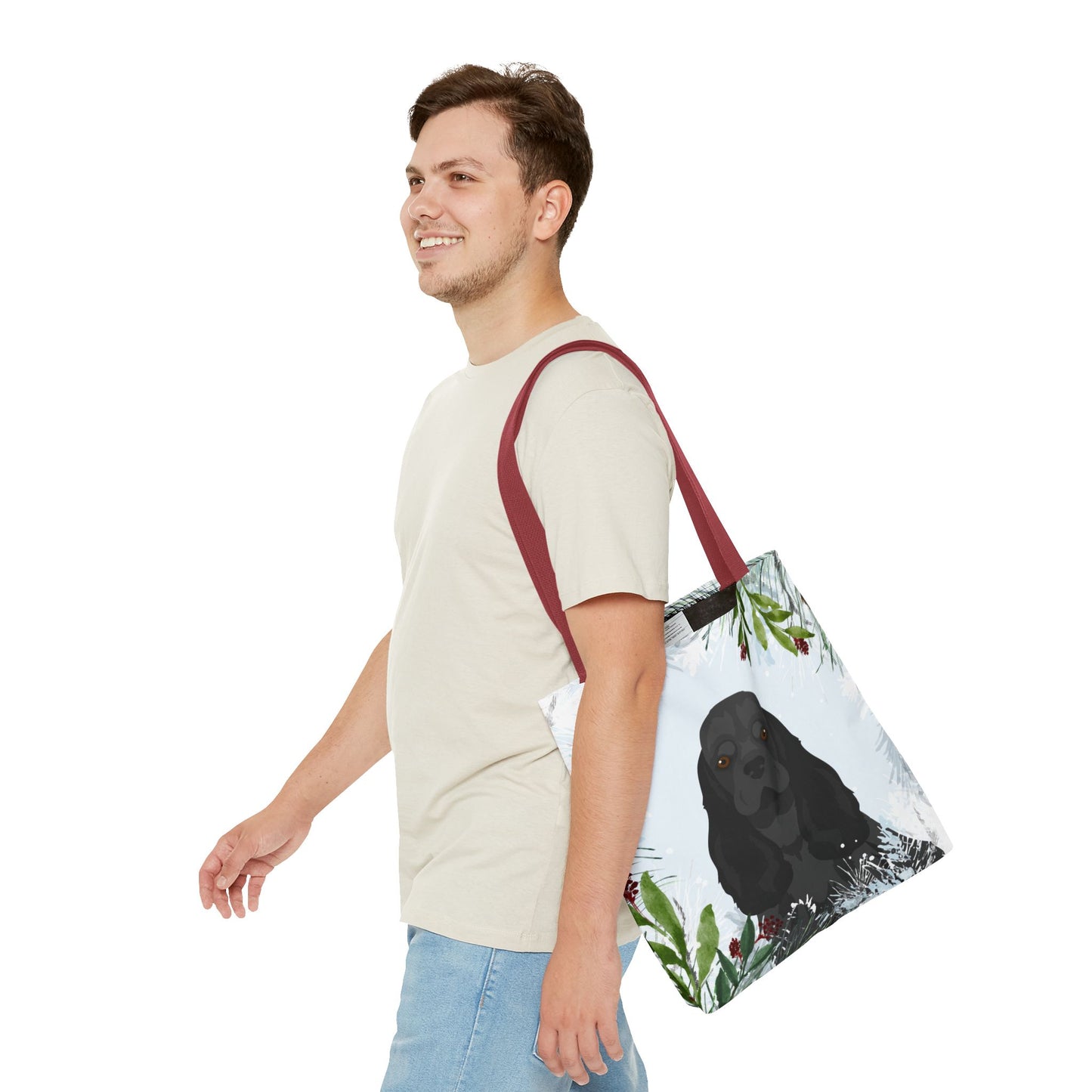 Cocker Spaniel Dog Christmas Holiday Tote Bag 16x16