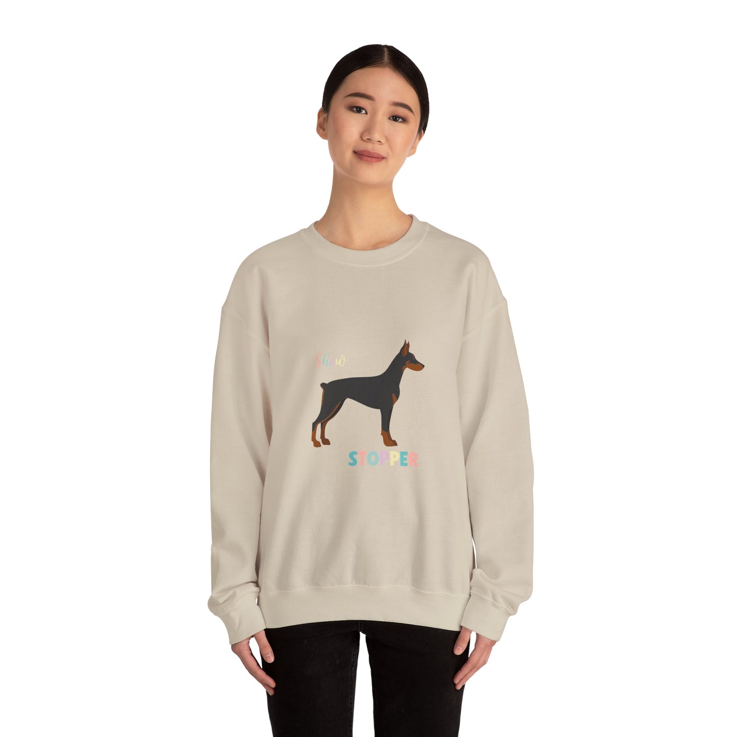 Doberman Pinscher Dog Unisex Heavy Blend Crewneck Sweatshirt