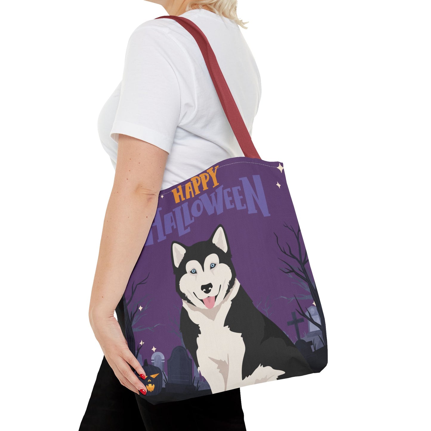 Canadian Inuit Dog Dog Happy Halloween Tote Bag 16x16