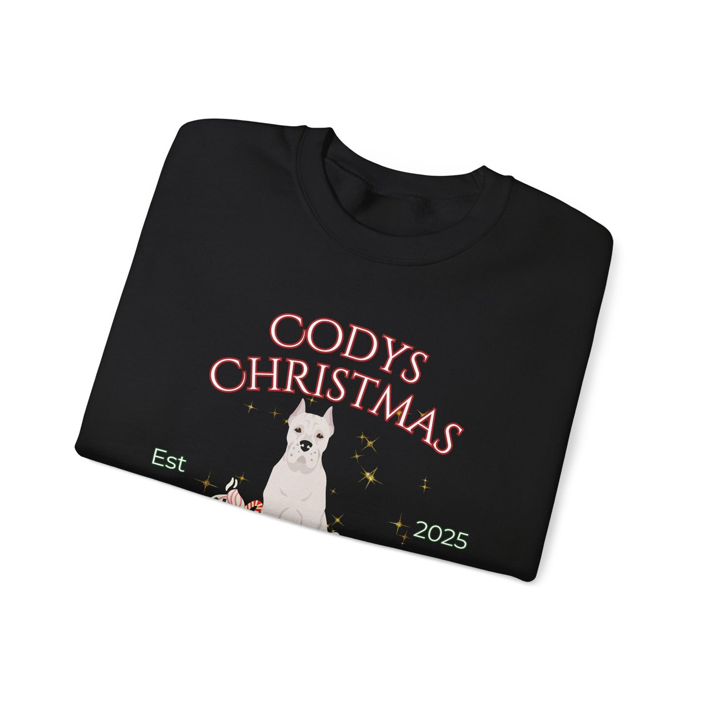 Dogo Argentino Dog Christmas Social Club Unisex Heavy Blend Crewneck Sweatshirt Custom Name