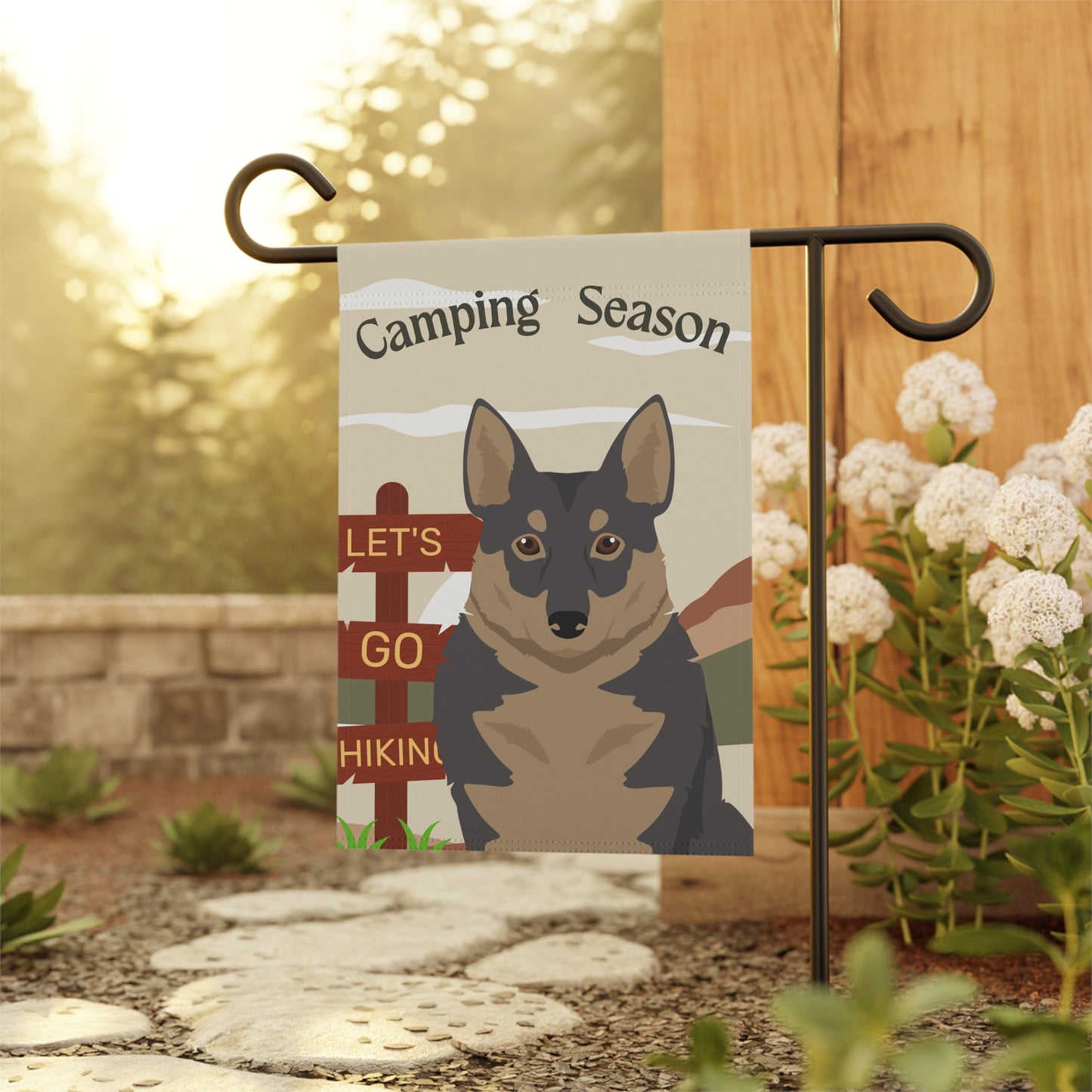 Swedish Vallhund Dog Camping Garden Flag