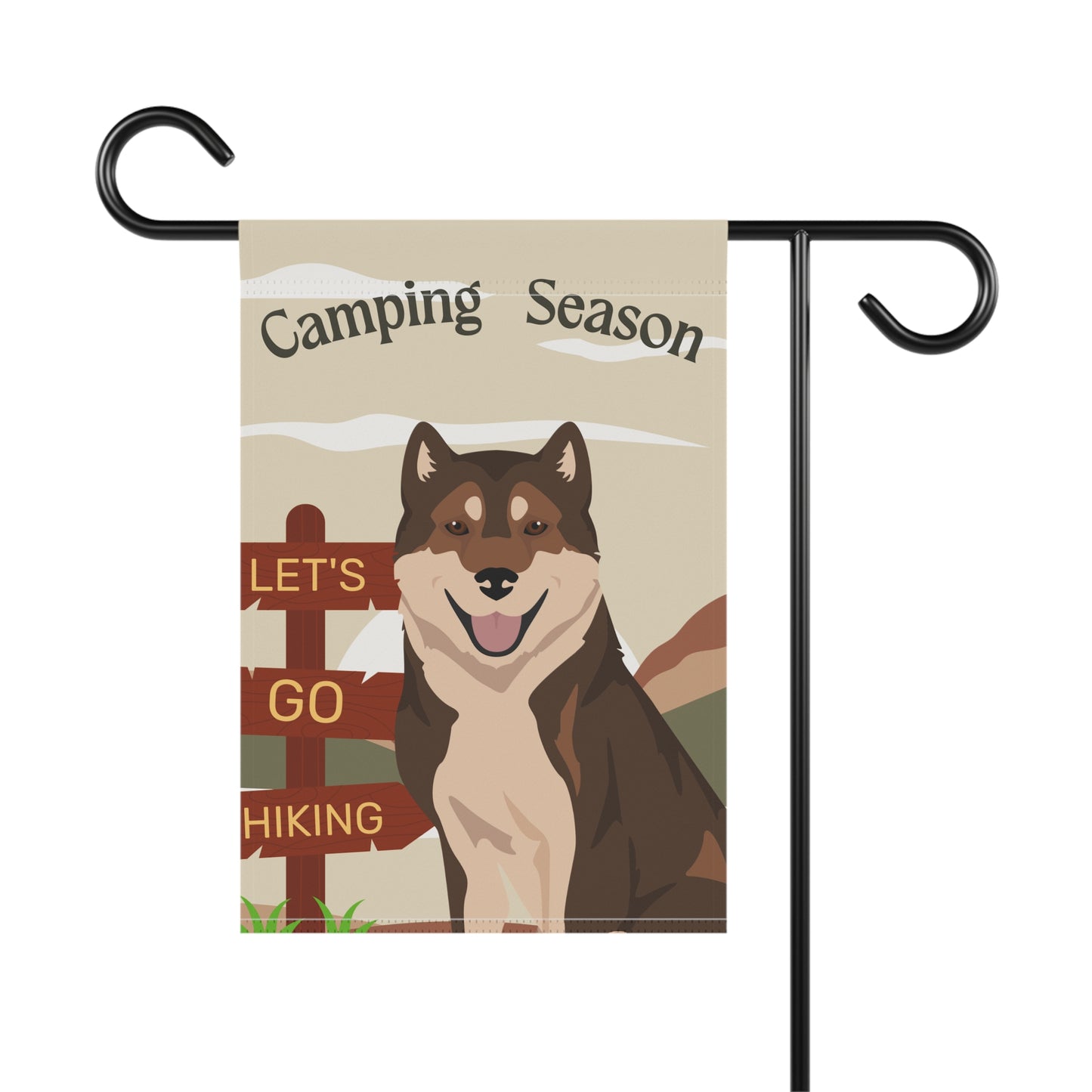 Kishu Ken Dog Camping Garden Flag
