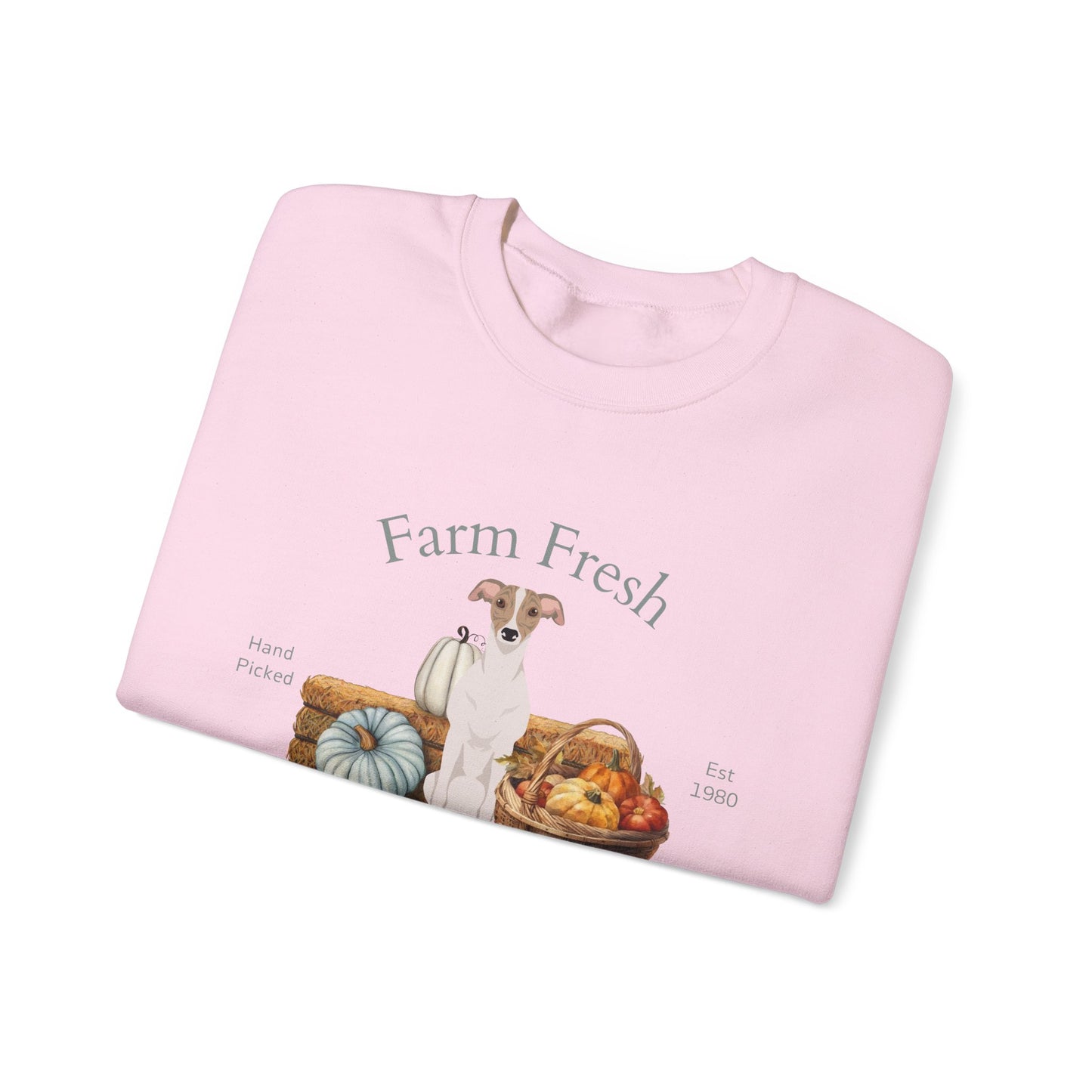 Whippet Dog Fall Farm Fresh Unisex Heavy Blend Crewneck Sweatshirt