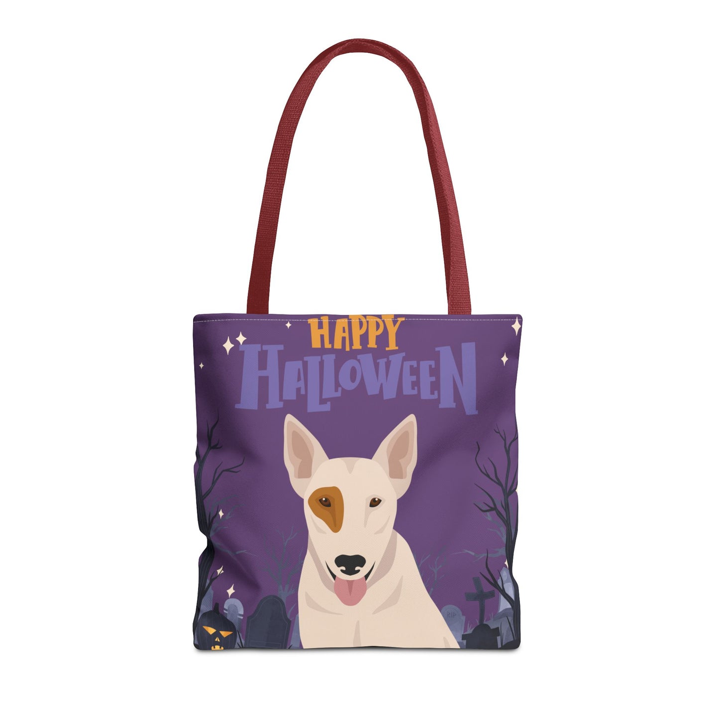 Bull Terrier Dog Happy Halloween Tote Bag 16x16