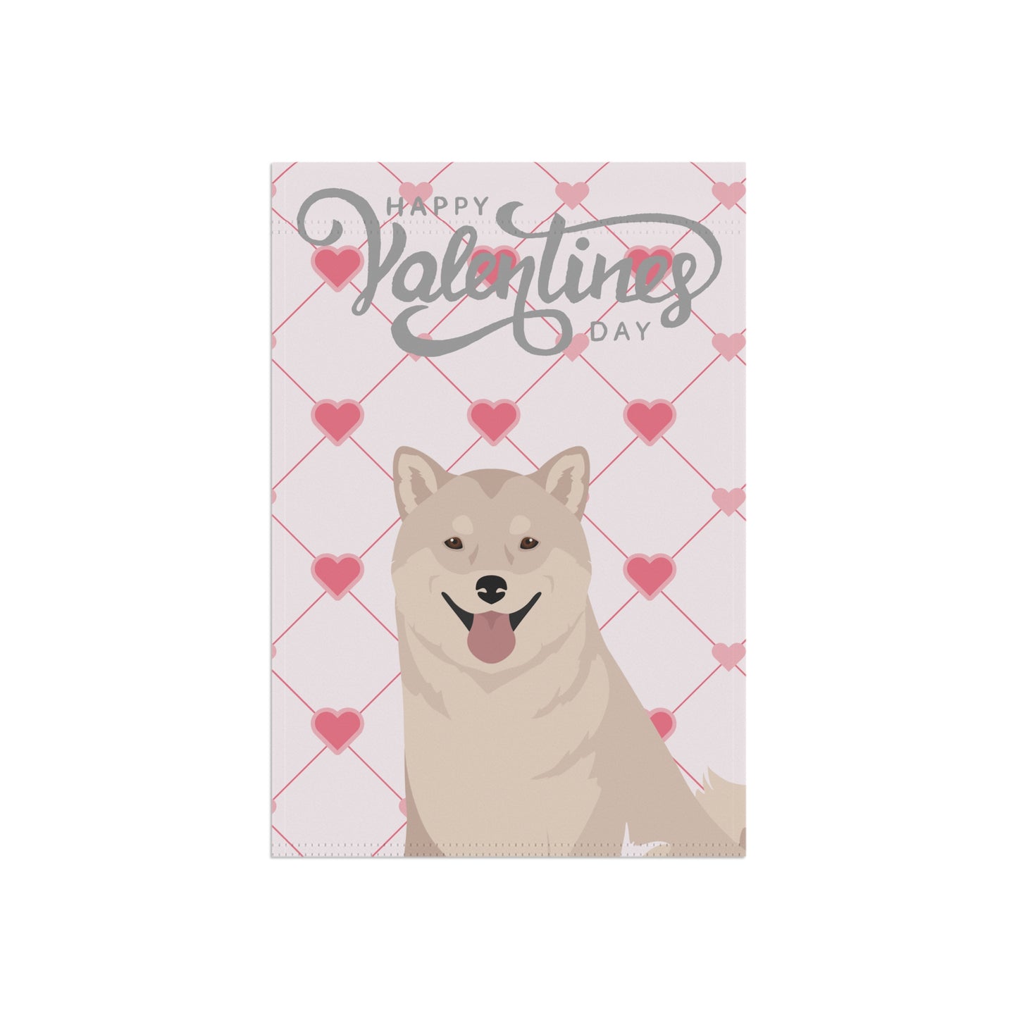 Shiba Inu Dog Valentines Day Garden Flag