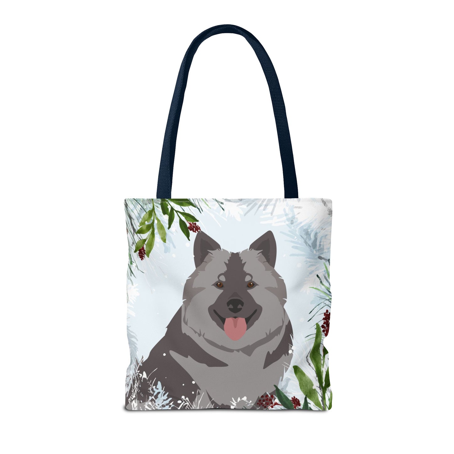 Keeshond Dog Christmas Holiday Tote Bag 16x16