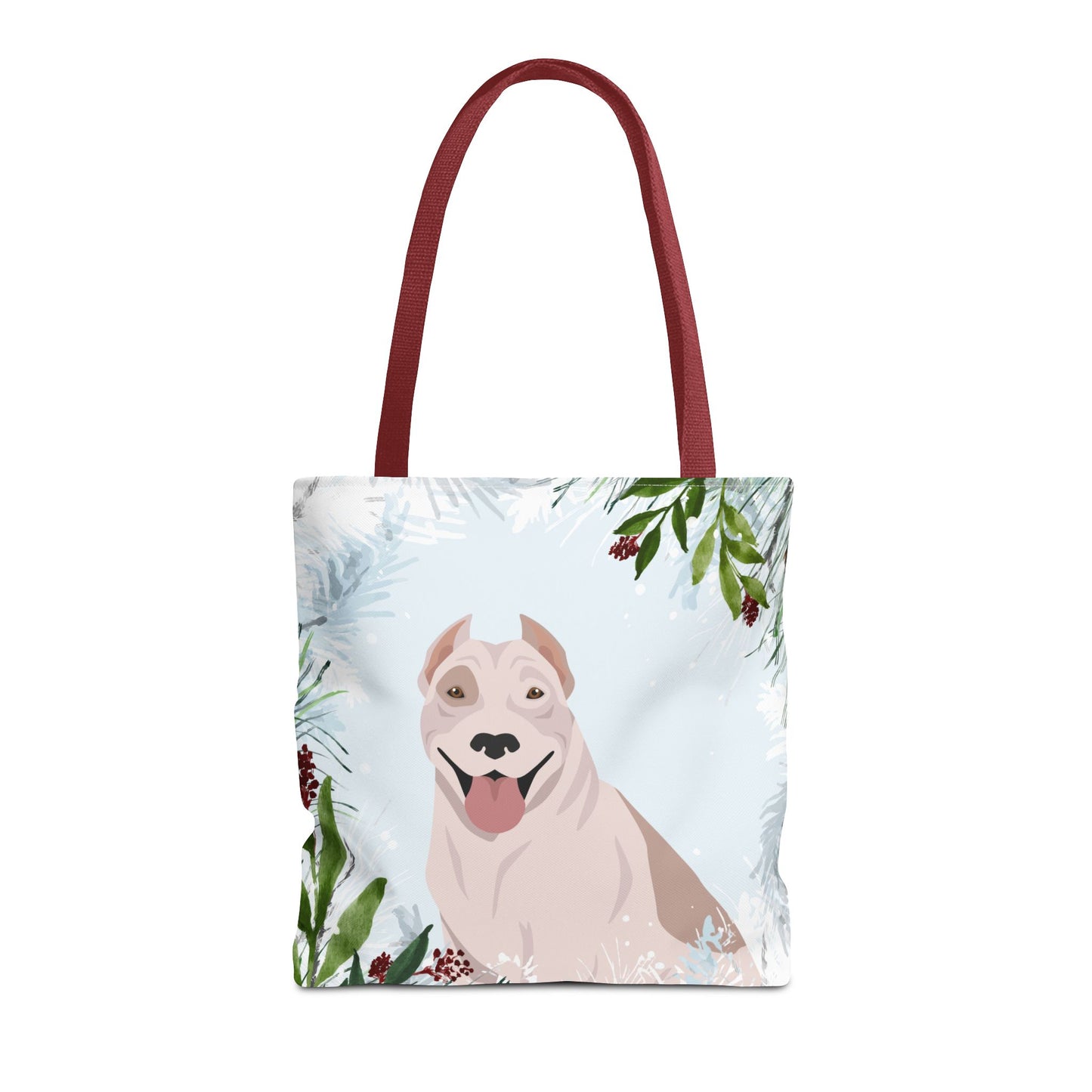 Pit Bull Dog Christmas Holiday Tote Bag 16x16