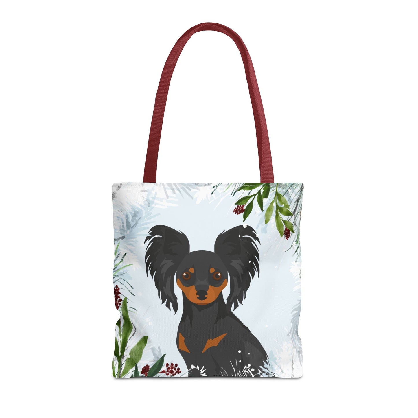 Russian Toy Terrier Dog Christmas Holiday Tote Bag 16x16