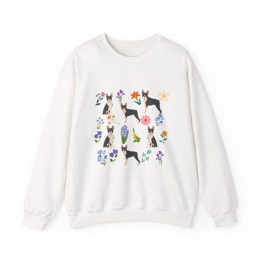 Boston Terrier Dog Unisex Spring Cottage Core Crewneck Sweatshirt