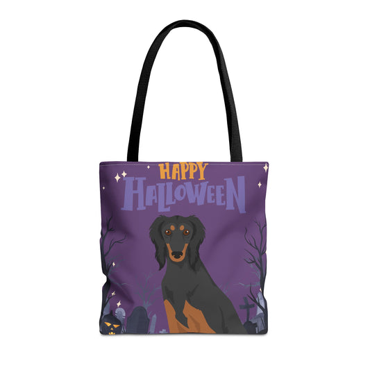 Saluki Dog Happy Halloween Tote Bag 16x16