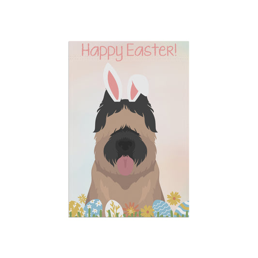 Briard Dog Happy Easter Garden Flag